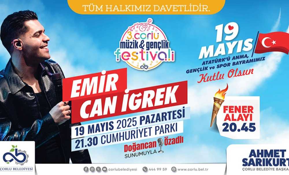3. Çorlu Müzik Ve Gençlik Festivali Bugün Başlıyor