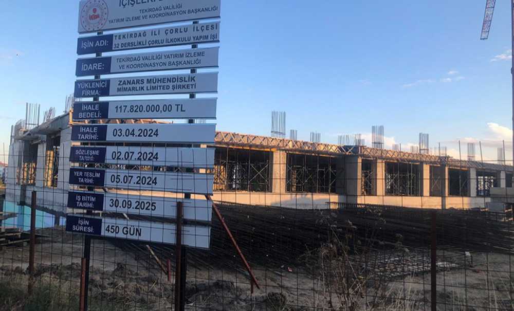 32 Derslikli Okul Hızla Yükseliyor