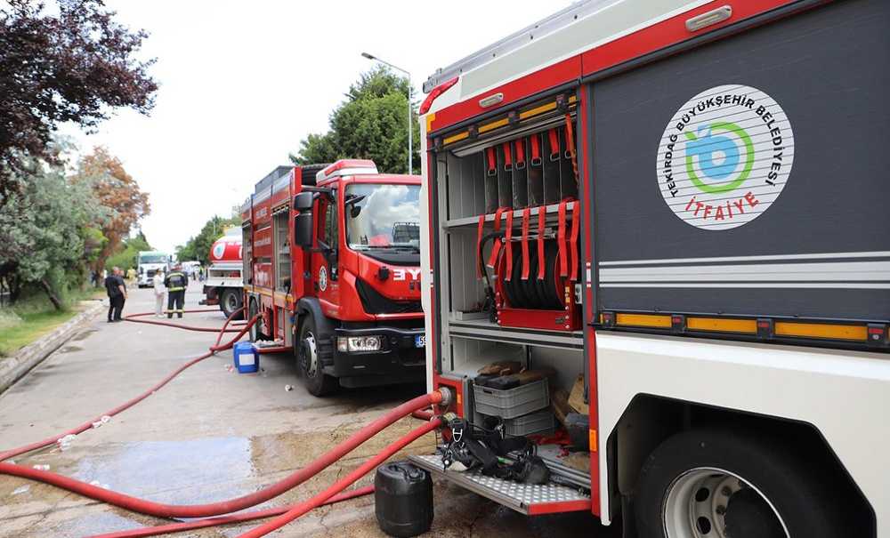 Asb'deki Yangında Fabrika Zarar Gördü