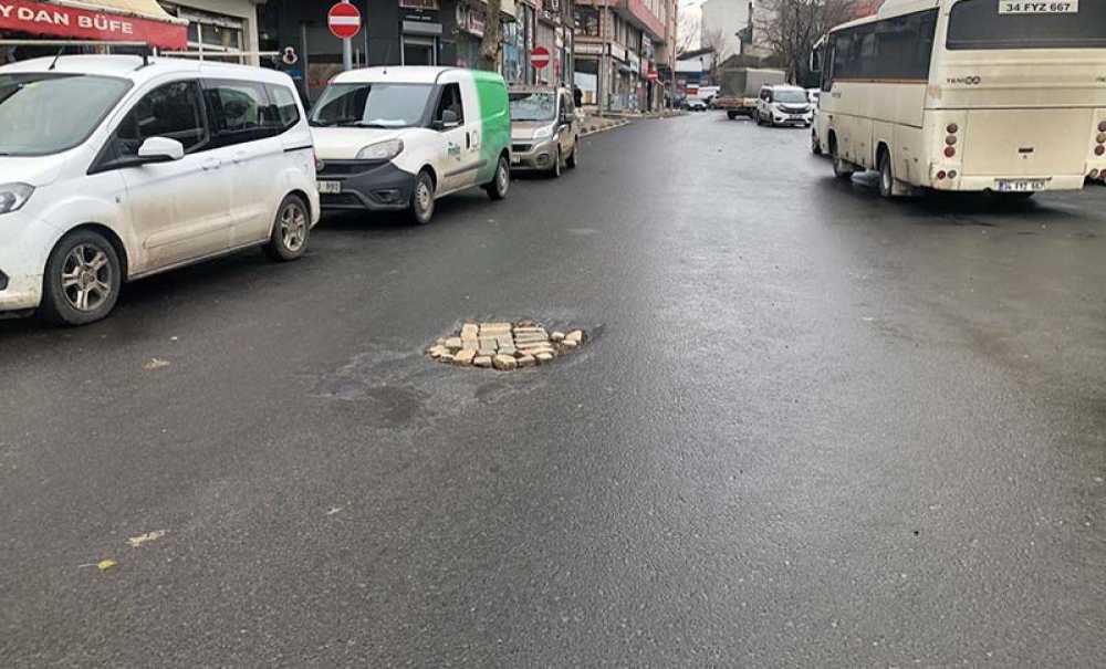 Asfalt Yola İlginç Çözüm