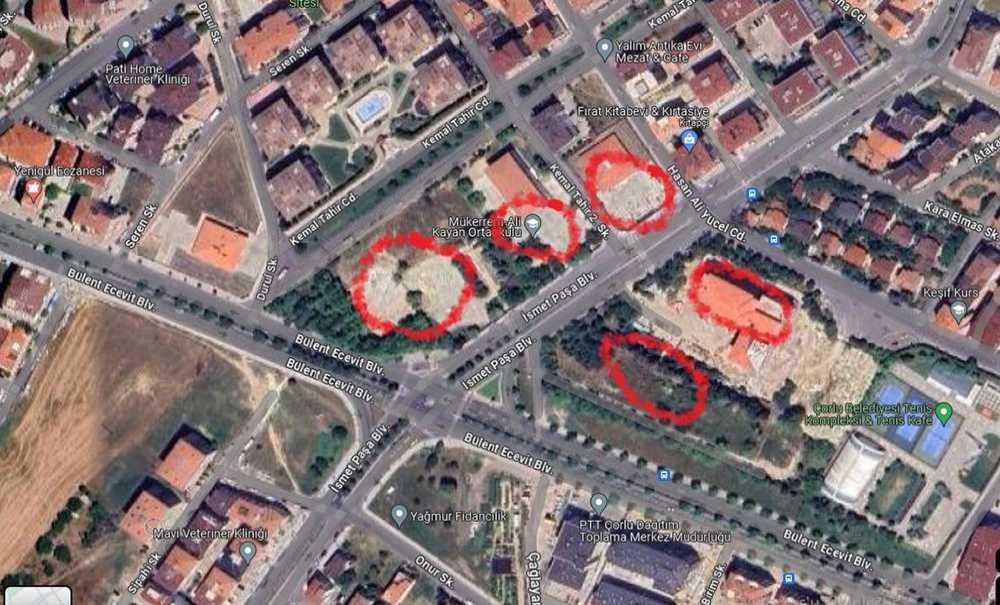 Aynı Bölgede 5 Okul Birden