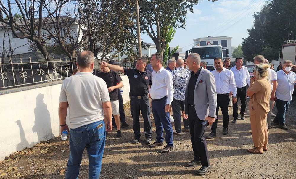 Başkan Sarıkurt, Yangını Yerinde İnceledi