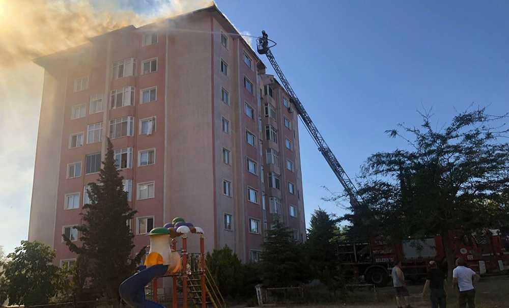 Belediye Konutlarında Korkutan Yangın