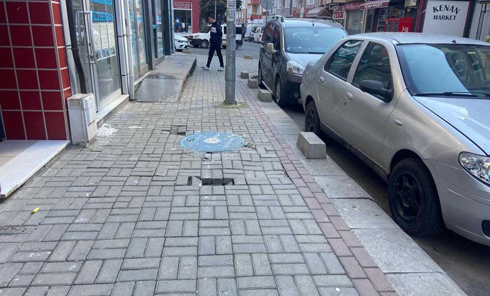 Bu Kaldırımlar Tehlike Saçıyor
