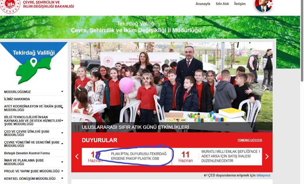 Çevre Şehircilik Duyurdu, Pakop İptal!