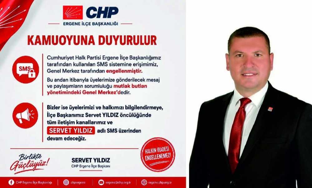 Chp Ergene'de Sms Krizi