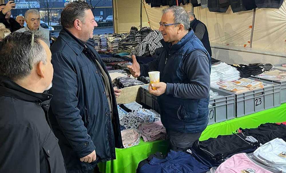 Chp Pazarcı Esnafını Ziyaret Etti