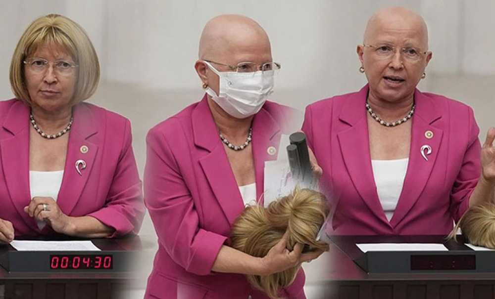 Chp'li Nurten Yontar Peruğunu Çıkardı, Meclis Ayakta Alkışladı