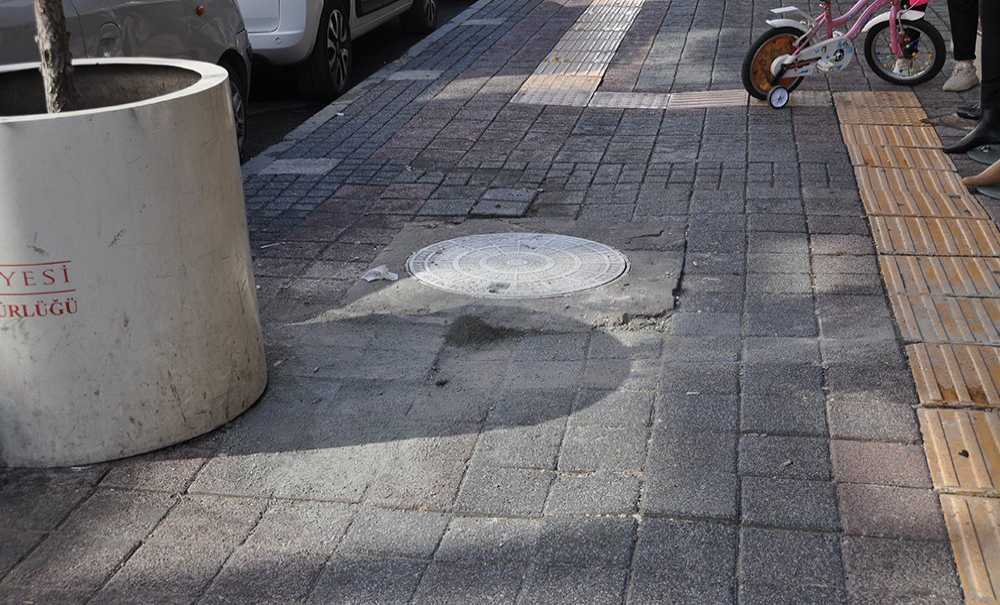 Çöken Yer Yeniden Yapıldı