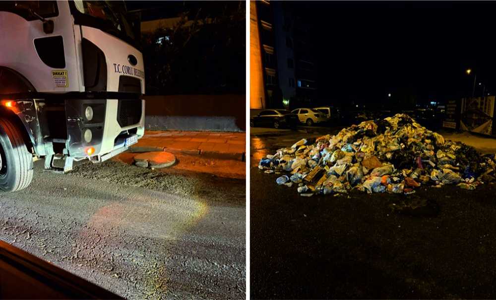 Çöp Kamyonu Yanmaktan Son Anda Kurtuldu