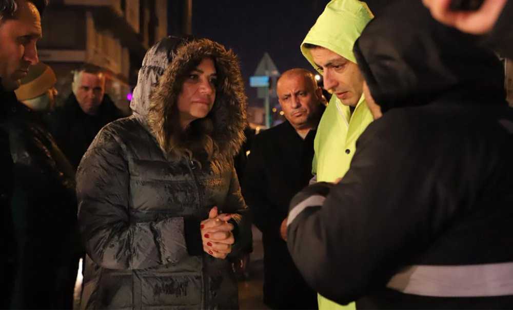 Çorlu'da Alt Yapı Nedeniyle Yol Çöktü