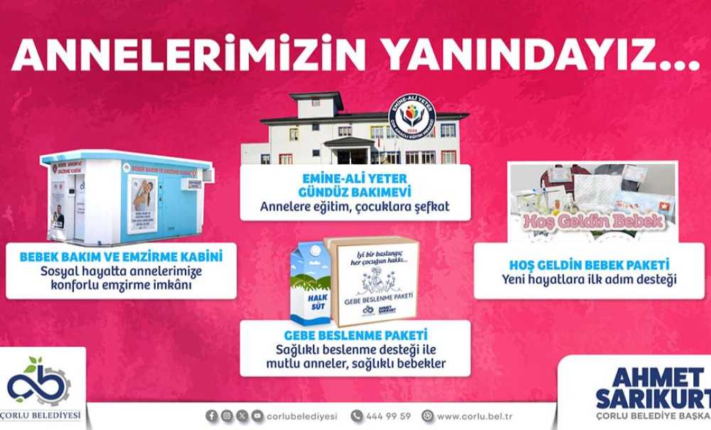 Çorlu'da Annelere Özel Sosyal Destek Projeleri