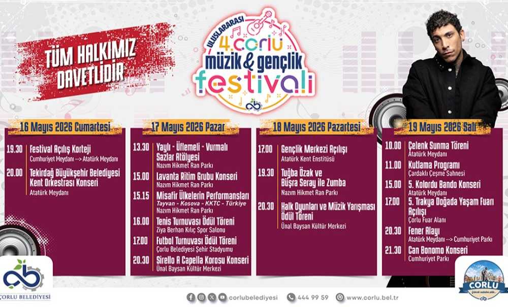Çorlu'da Festival Coşkusu Başlıyor