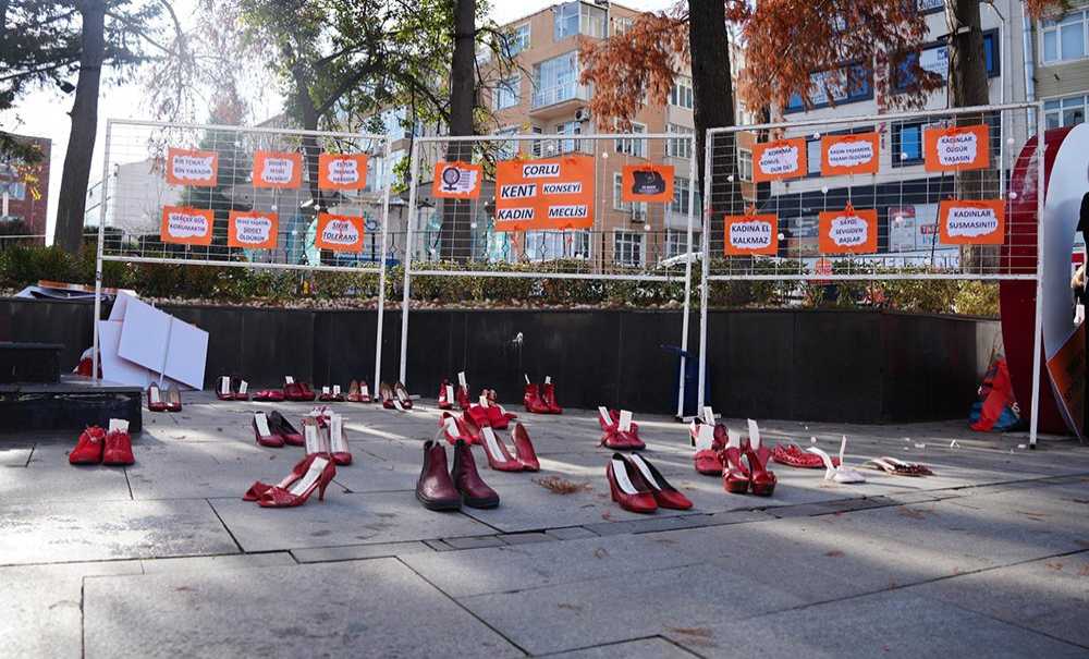 Çorlu'da Kadına Şiddete ‘Dur' Denildi