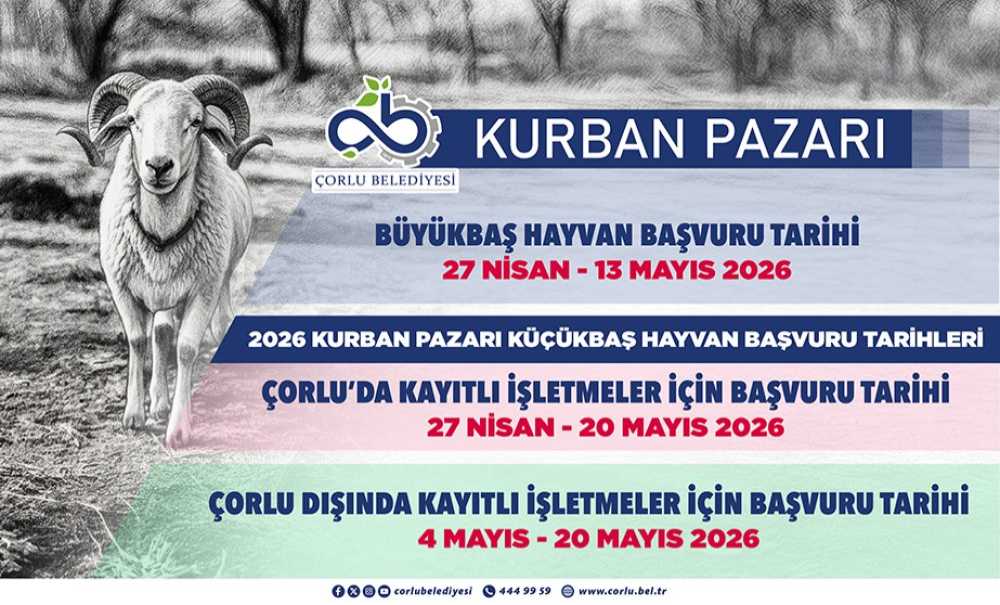 Çorlu'da Kurban Pazarı İçin Başvurular Başlıyor
