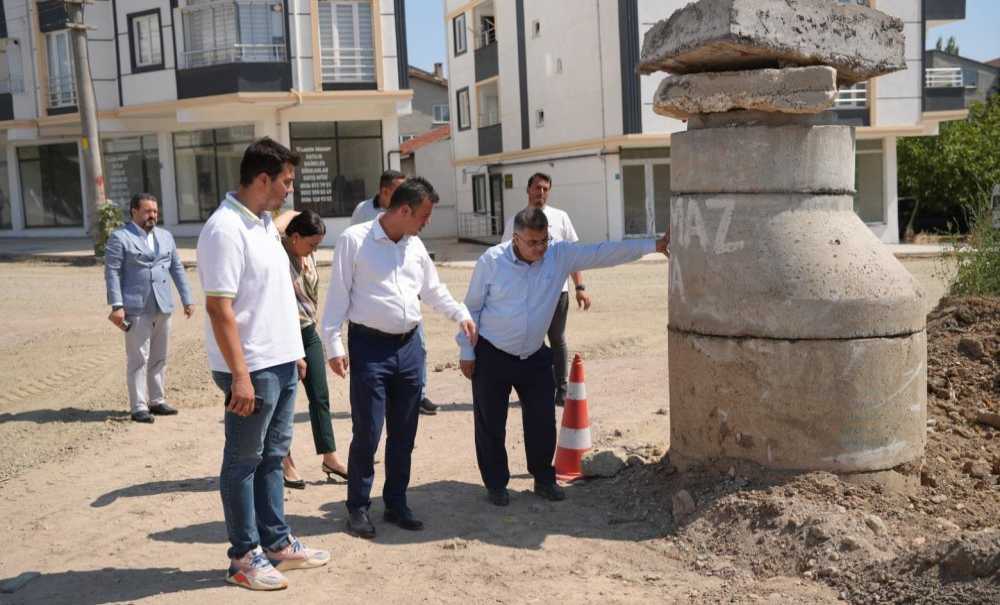 Çorlu'daki Yol Ve Altyapı Çalışmalarını İncelediler