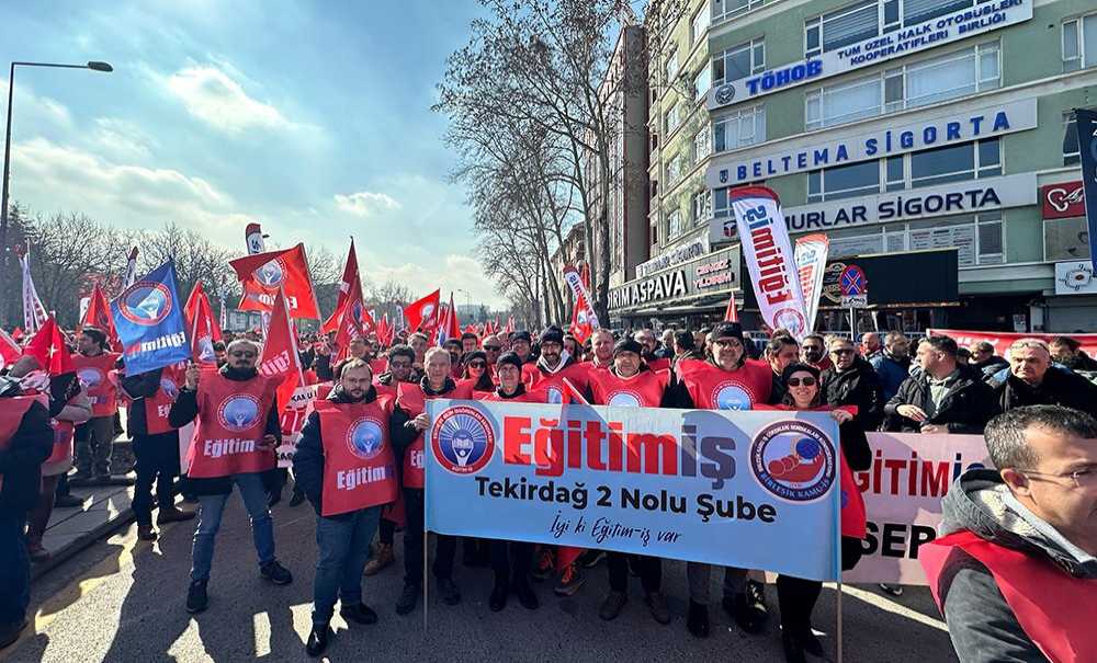 Eğitim İş Ankara'da Miting Düzenledi