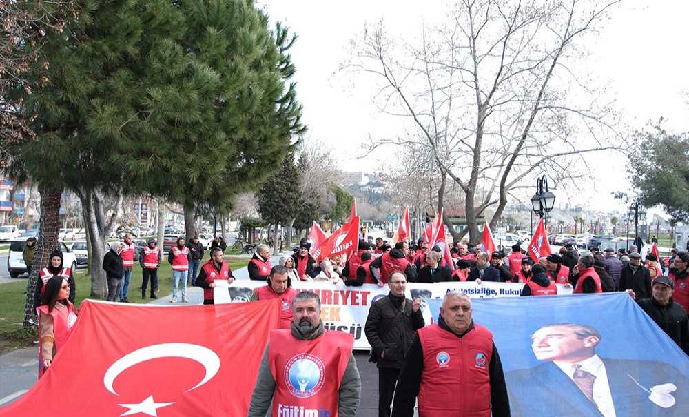 Eğitim İş'ten Emek Ve Cumhuriyet Yürüyüşü