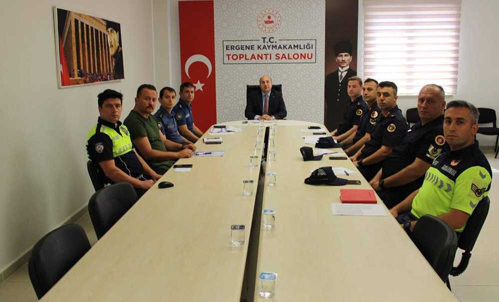 Ergene'de Asayiş, Güvenlik Ve Şiddetle Mücadele Toplantısı Yapıldı
