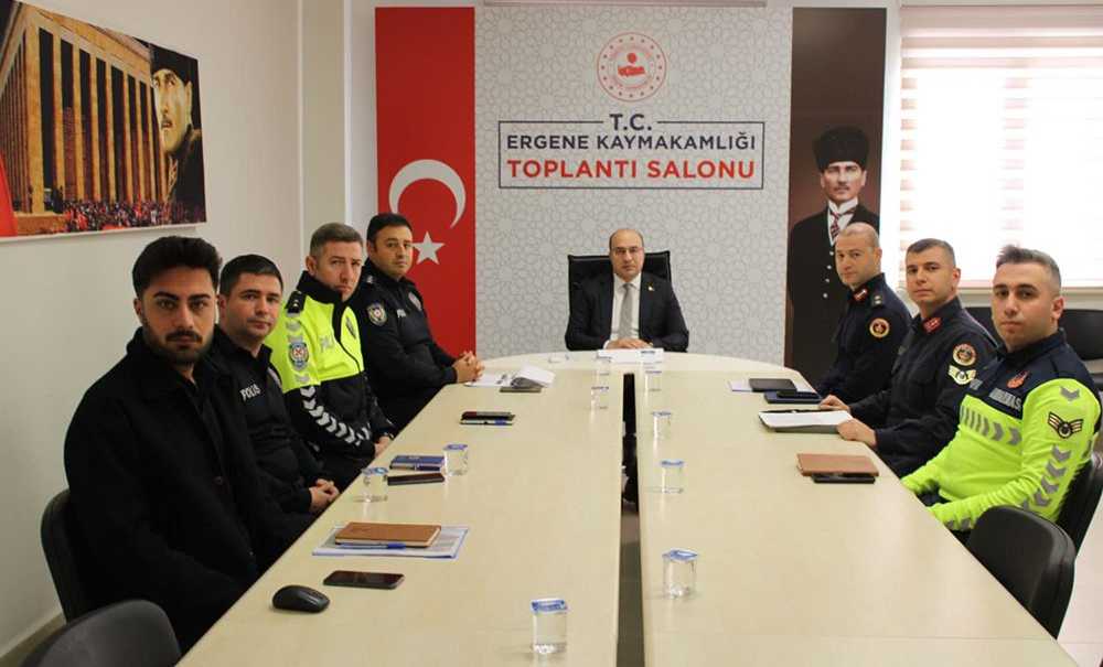 Ergene'de Güvenlik Toplantısı Gerçekleştirildi