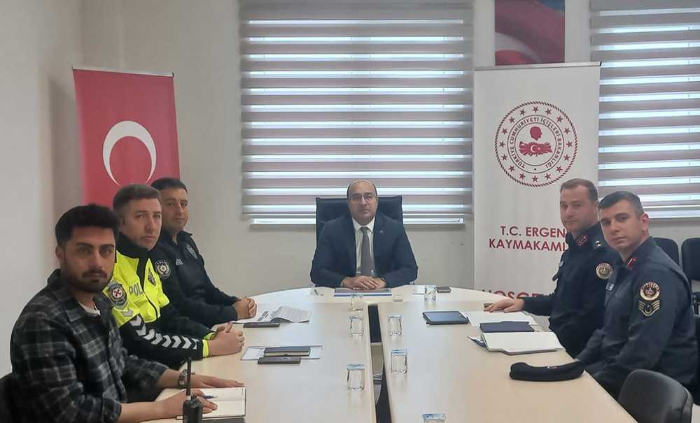Ergene'de Güvenlik Ve Asayiş Değerlendirme Toplantısı Yapıldı