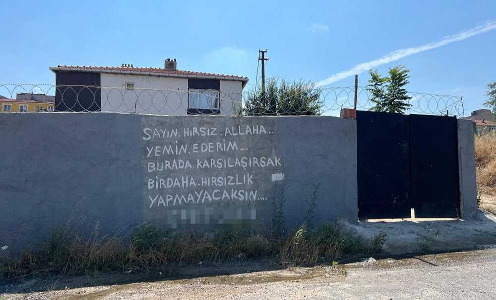 Hırsıza Duvarda Sert Uyarı