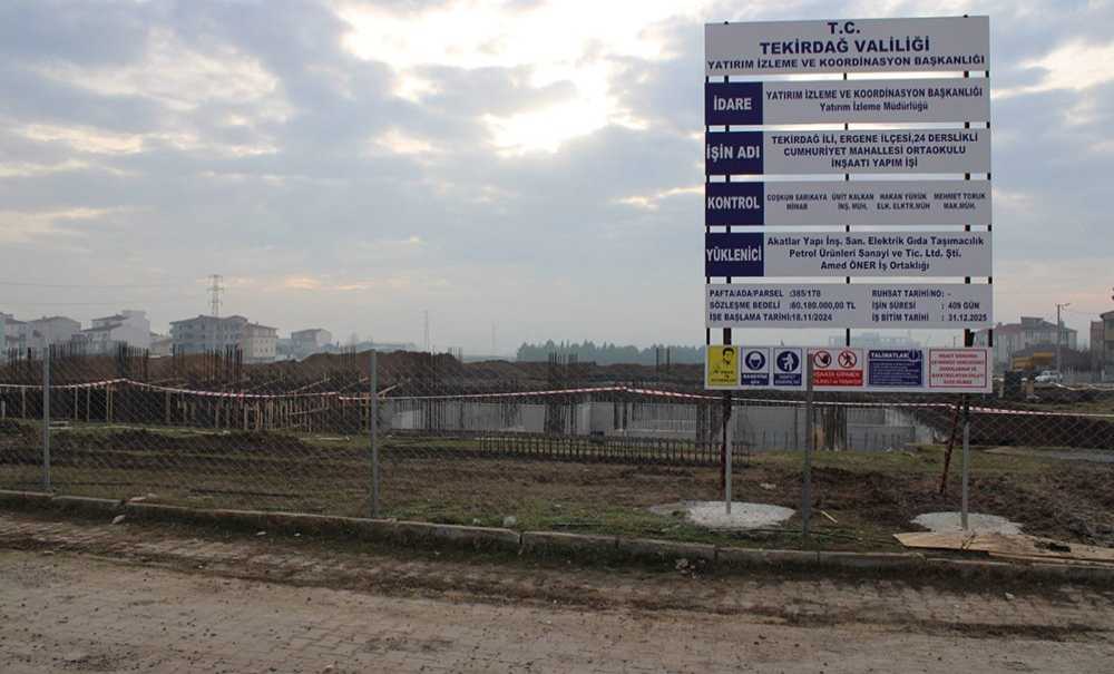 Kaymakam Duman, Cumhuriyet Ortaokulu İnşaatını İnceledi