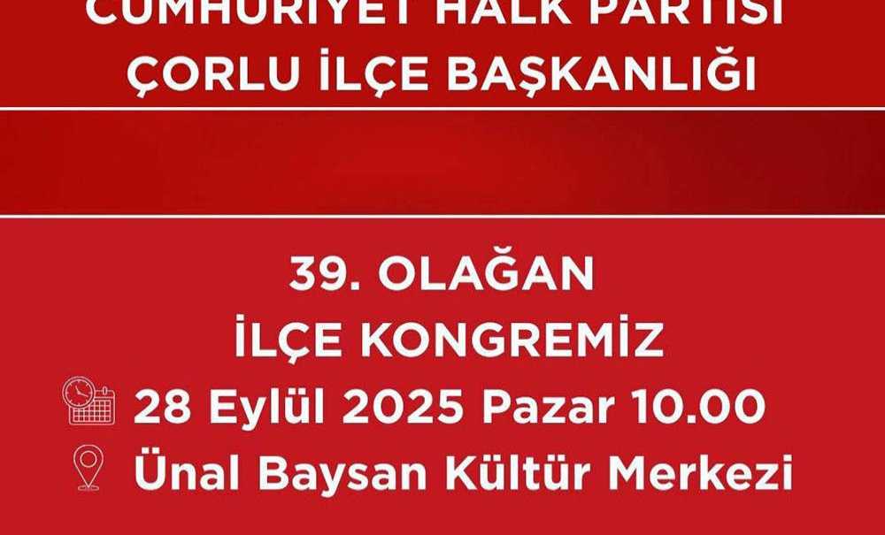 Kongre Tarihi 28 Eylül'e Ertelendi