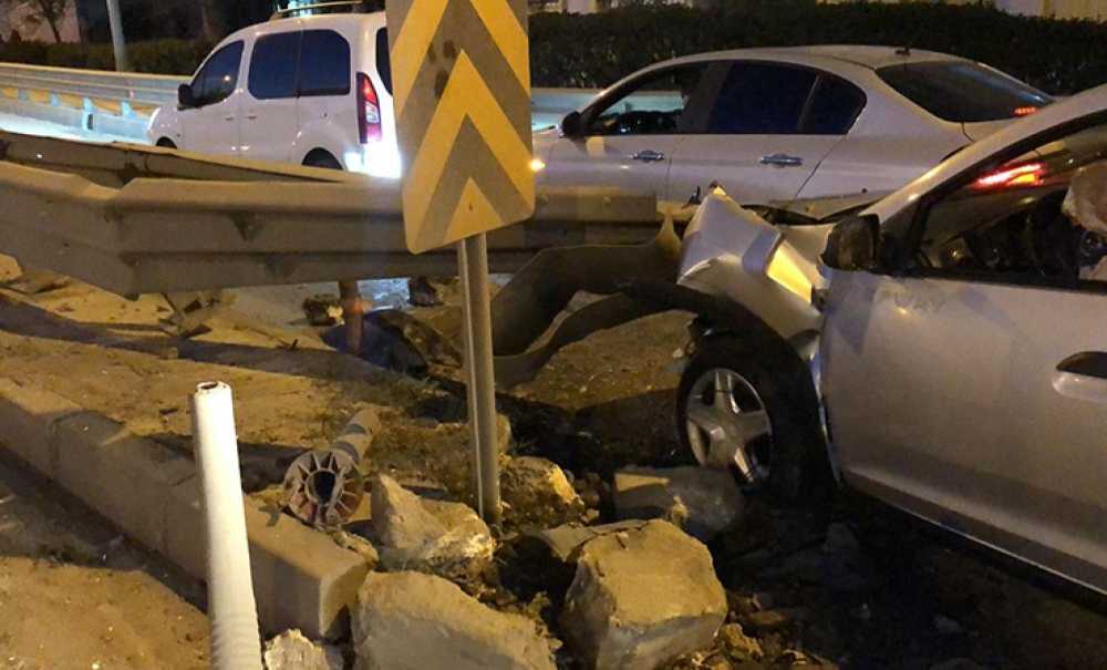 Köprülü Kavşakta Kaza: 1 Kişi Yaralandı