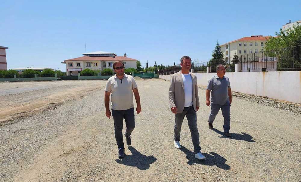 Okullar Bölgesindeki Yol Çalışmaları Sürüyor