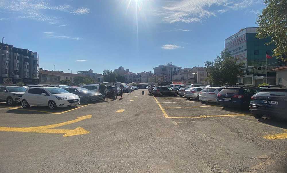 Otoparkta Çizgiler Yeniden Çizildi