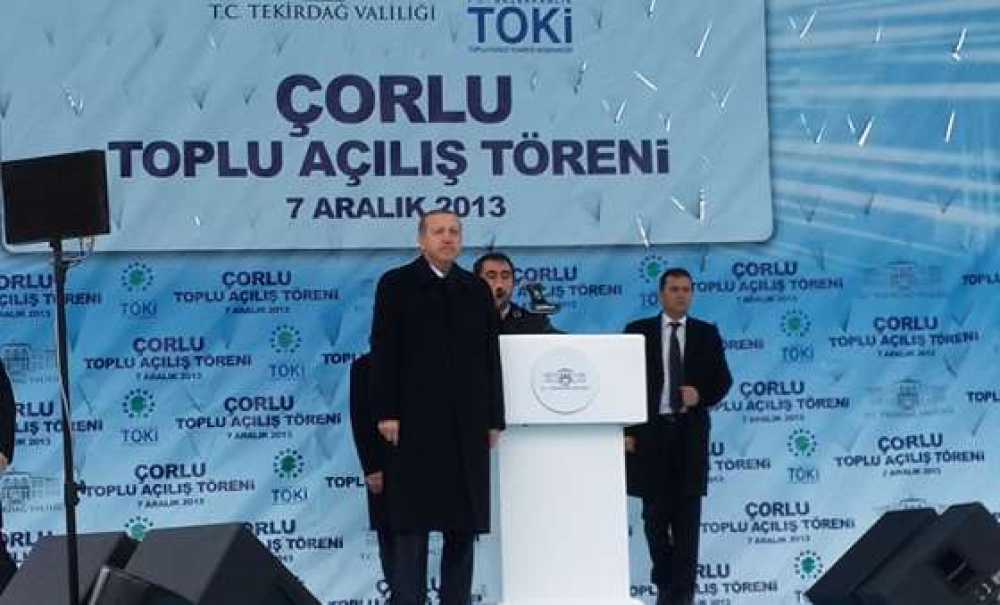 Başbakan Recep Tayyip Erdoğan Çorlu'da