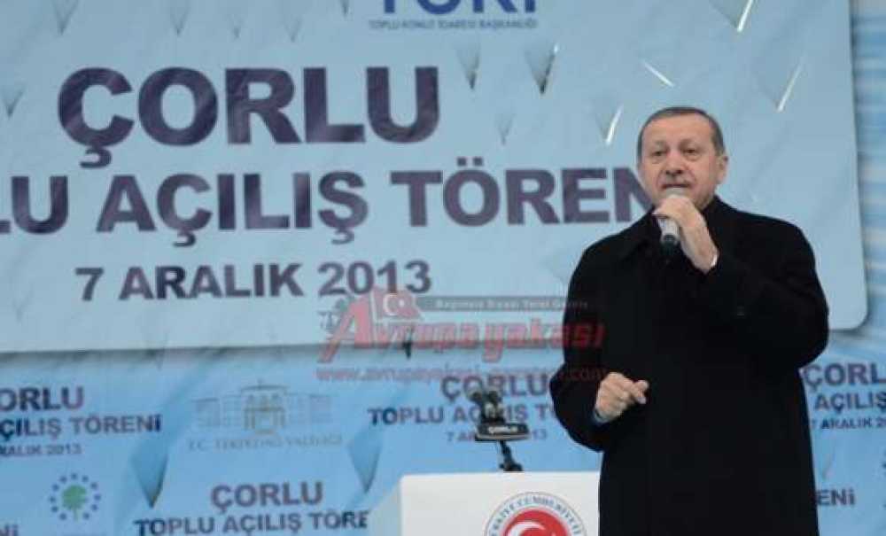Başbakan Recep Tayyip Erdoğan Çorlu`da
