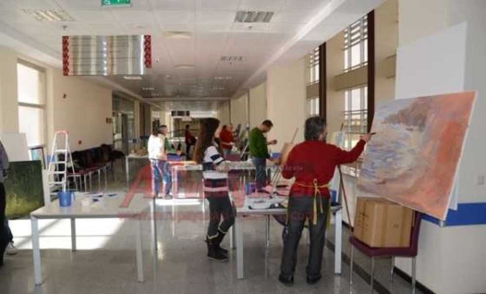 Çorlu Devlet Hastanesi Ressamları Ağırladı