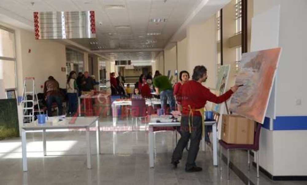 Çorlu Devlet Hastanesi Ressamları Ağırladı