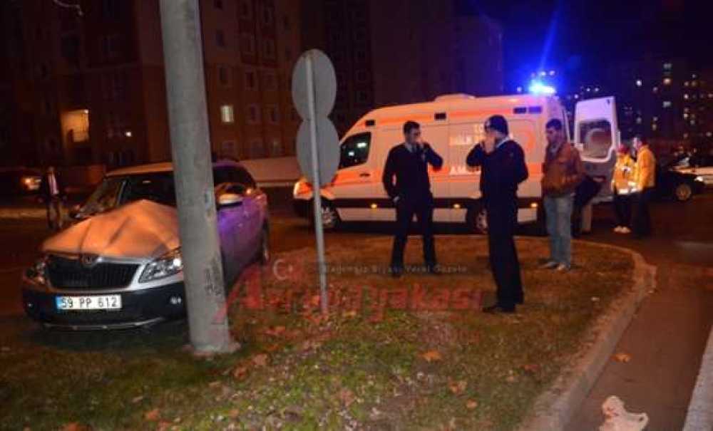 Çorlu'da Kaza Ucuz Atlatıldı