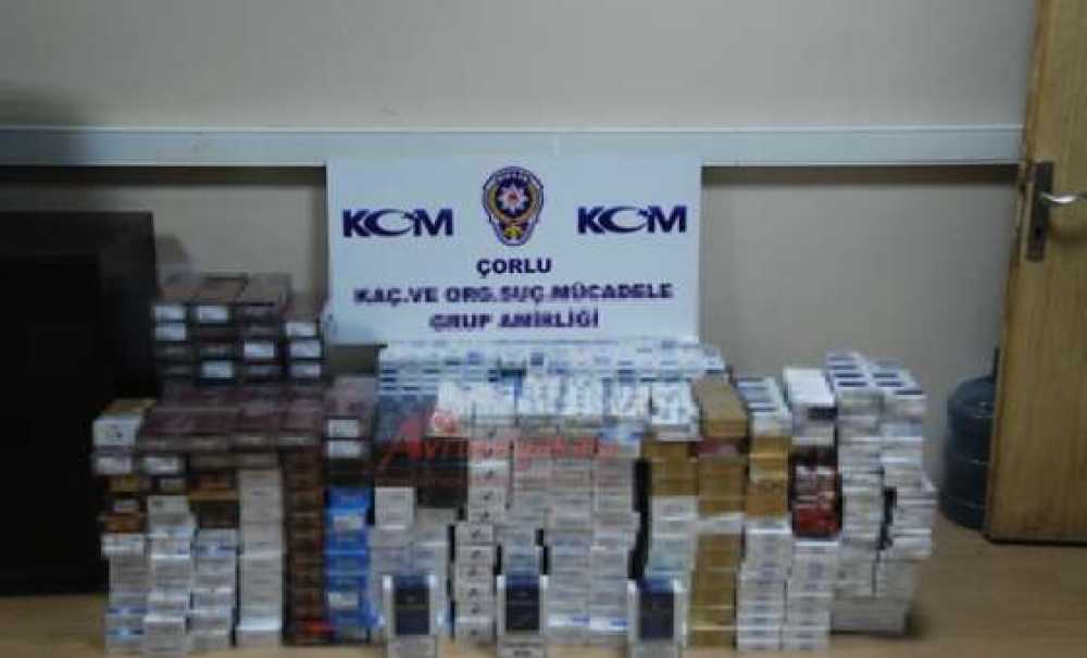 Çorlu Polisi Kaçak Sigara Ve İçki Ele Geçirdi
