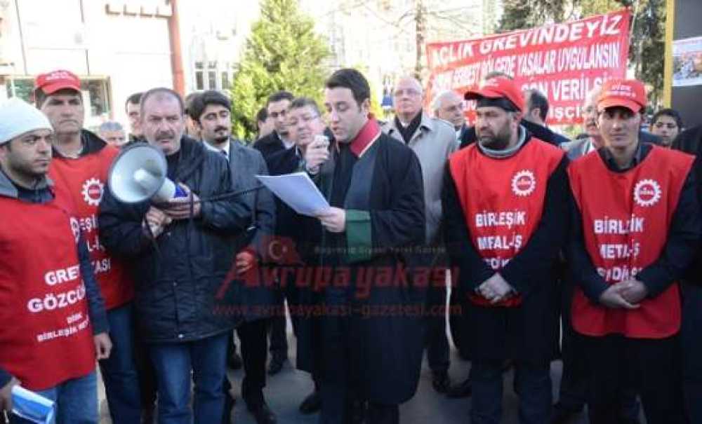 Çorlu'daki Avukatlar Açlık Grevine Başlayan İşçilere Destek Oldular