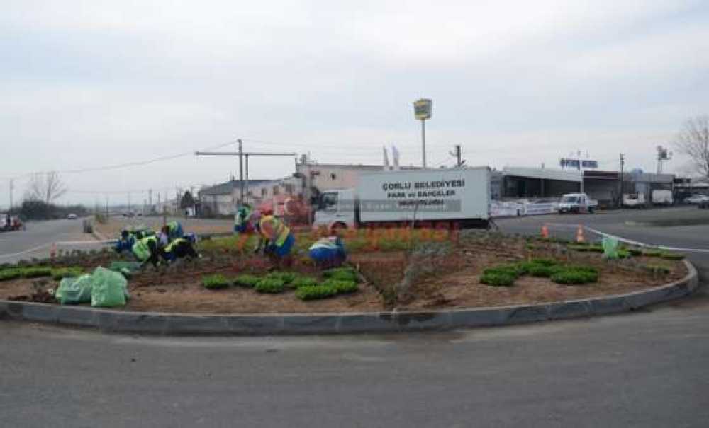 Yeni Sanayi Kavşağına Peyzaj Çalışması