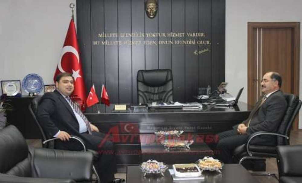 Nkü Rektörü Şimşek`ten Ergene Kaymakamı Kızıltoprak`a Ziyaret
