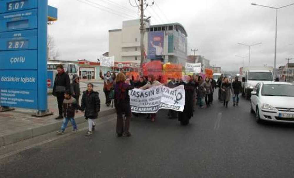 Hdp Ergene İlçe Örgütü`nden Kadınlar Günü Yürüyüşü