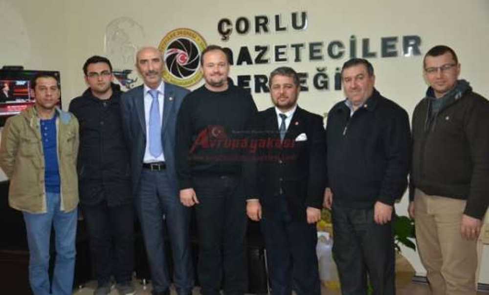 Saadet Partisi`nden Çorlu Gazeteciler Derneği`ne Ziyaret
