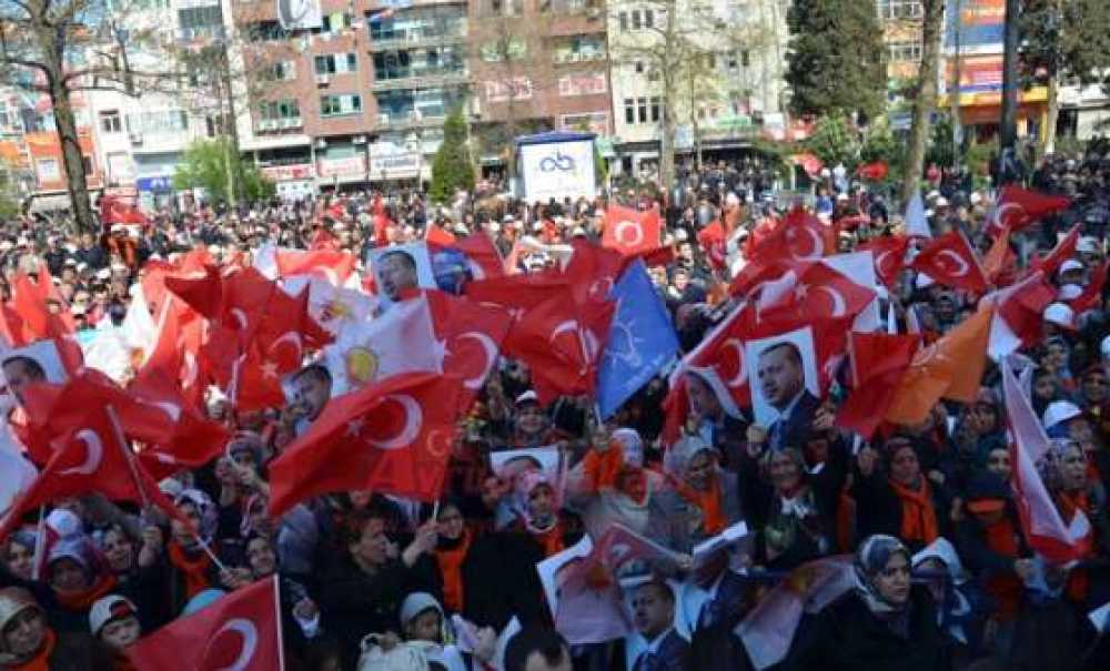 Mitinglerin Finalini Dış İşleri Bakanı Ahmet Davutoğlu Yaptı