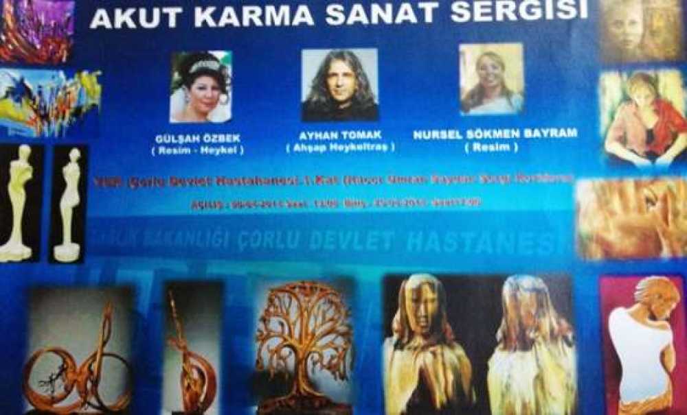 Devlet Hastanesinde Karma Sanat Sergisi