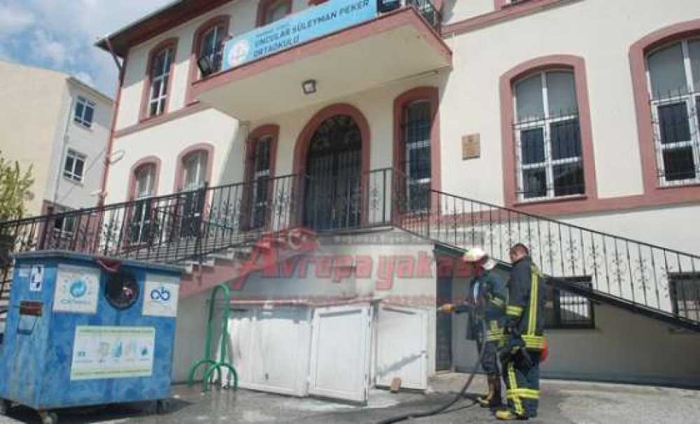 Okulda Korkutan Yangın
