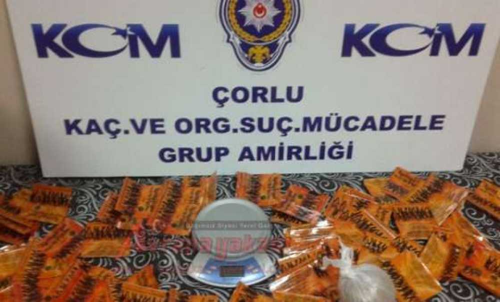 Çorlu Kom Ekipleri Uyuşturucu Ele Geçirdi