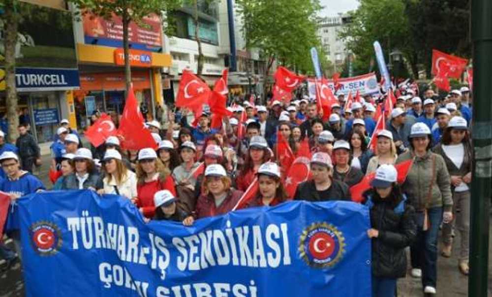 Çorlu`da 1 Mayıs Coşkusu