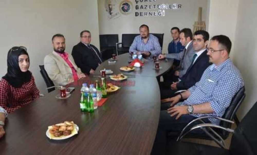Bik Müdürü Gümüş`ten Çorlu Gazeteciler Derneği'ne Ziyaret