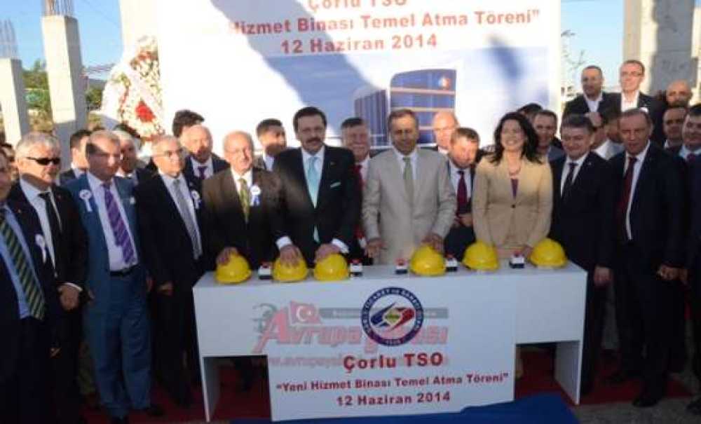 Çorlu Tso'nun Yeni Hizmet Binasının Temeli Atıldı