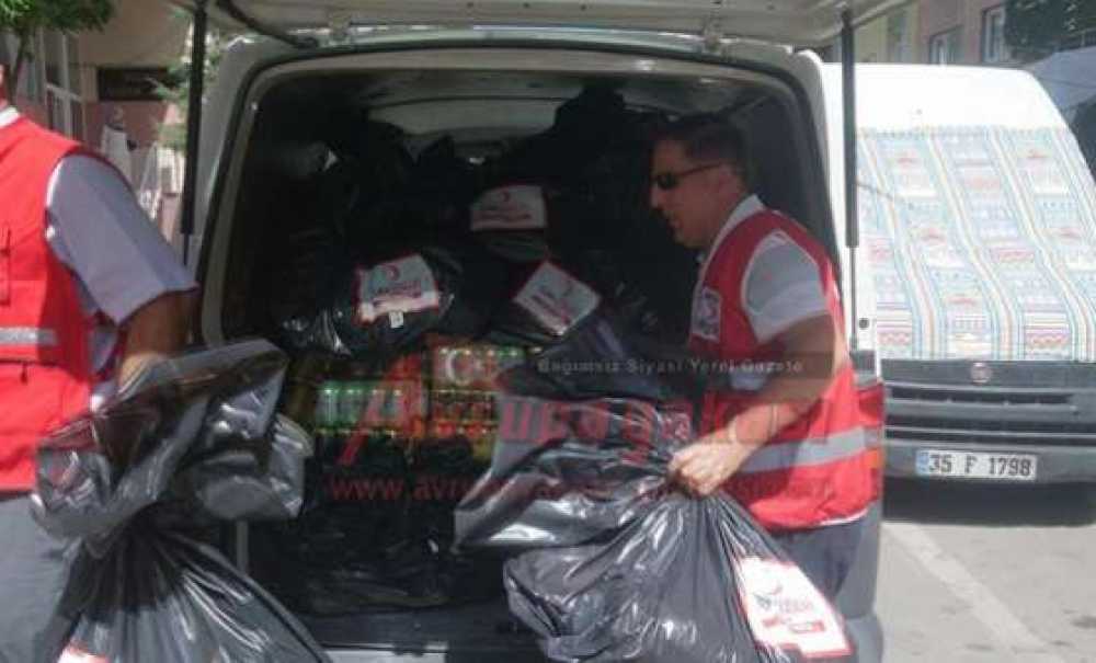 Kızılay Çorlu Şubesi`nin Yardımları Soma`ya Ulaştı